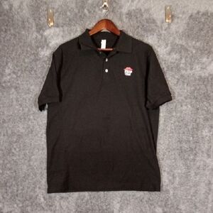Tultex Black Polo Pizza Hut Employee Shirt Mens Size Large